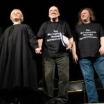 Александр Филиппенко, Анна Монгайт, Антон Долин, Кирилл Набутов и другие в театрализованной читке трагифарса А. Соломонова в Риге